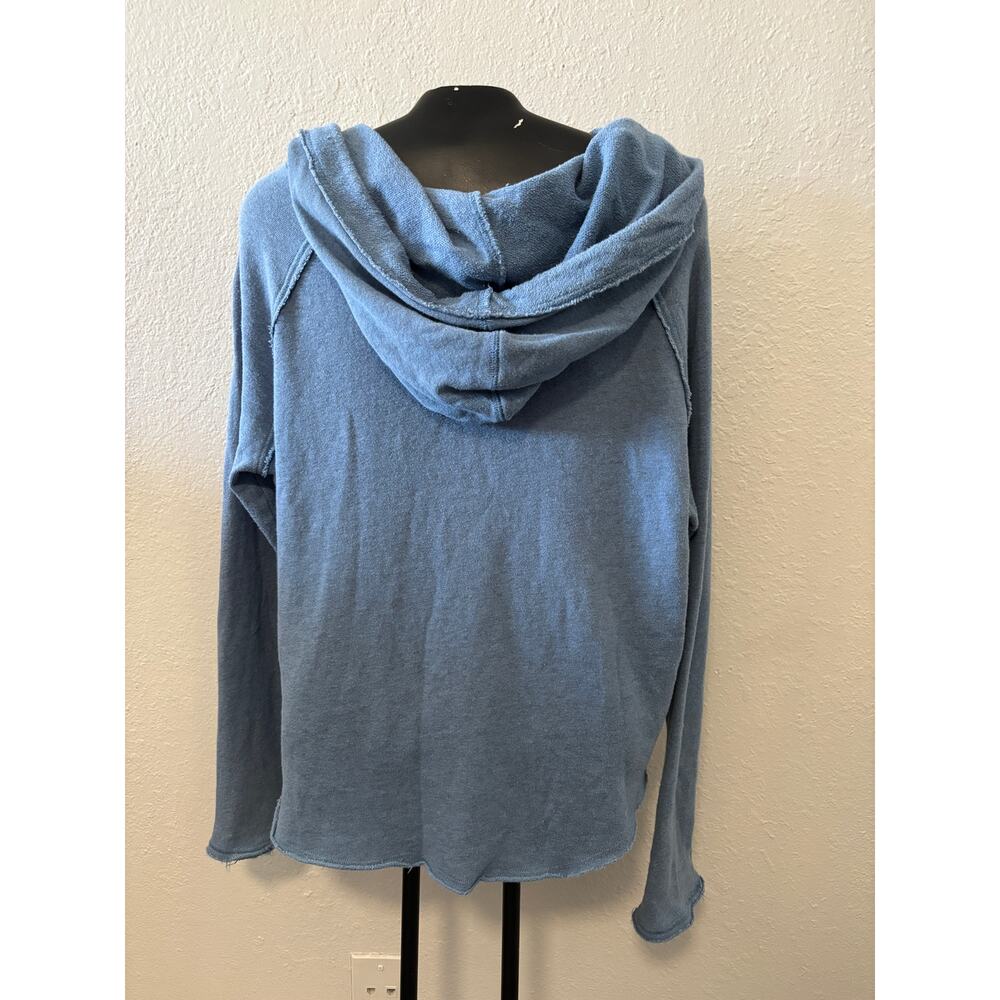 Free People Mesh Blue Color Block Hoodie ASO TV Jenna Mueller Wilfred Small - Picture 5 of 5